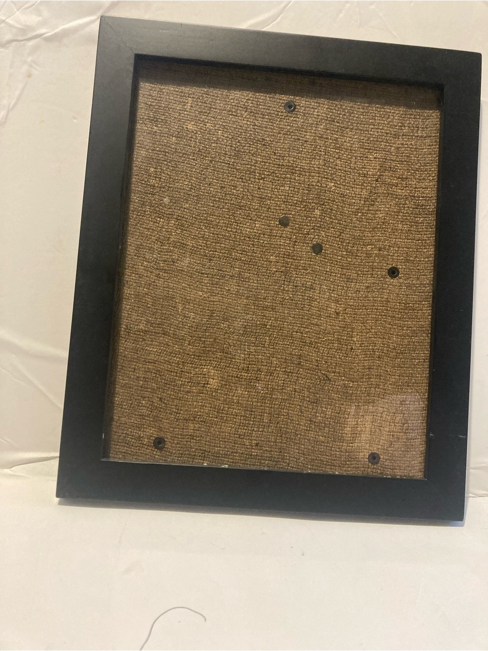 Classic Black Frame Burlap Pin Board - Home Accents